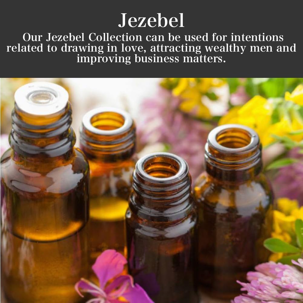 Jezebel Oil by Art of the Root | Handmade with Herbs & Essential Oils | Conjure, Wiccan, Pagan, & Magick | Attraction, Love, Wealthy Men, Business Success