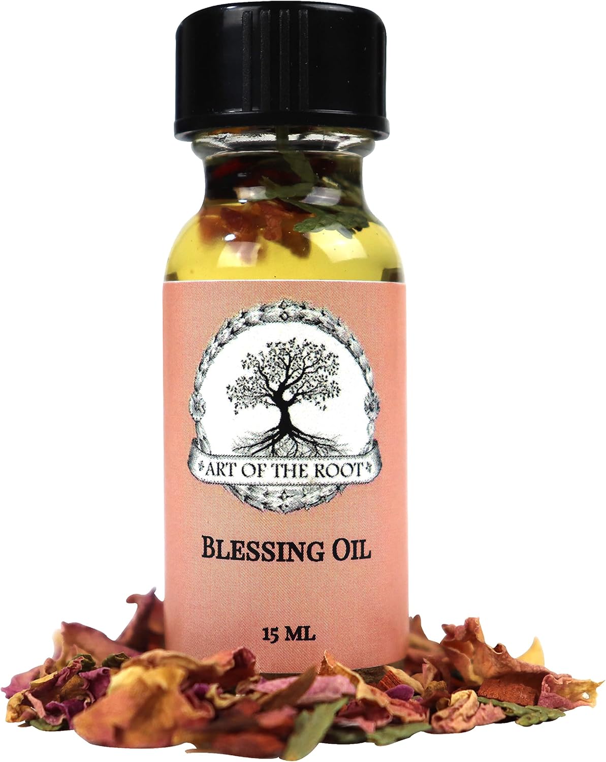 Blessing Oil 1/2 oz | Handmade with Herbs & Essential Oils | Rose, Myrrh, Sandalwood & Frankincense| Wiccan Pagan Hoodoo Voodoo Conjure
