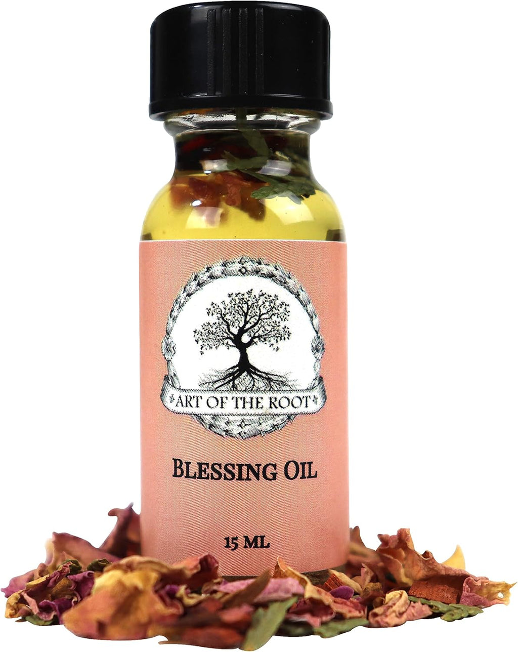 Blessing Oil 1/2 oz | Handmade with Herbs & Essential Oils | Rose, Myrrh, Sandalwood & Frankincense| Wiccan Pagan Hoodoo Voodoo Conjure
